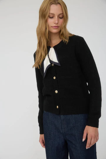 SCARF DETAIL CARDIGAN