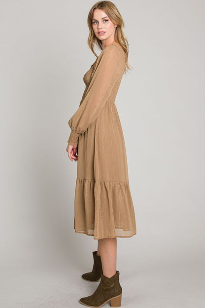 Lurex Chiffon Dress