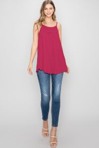 Ladder Trim Smocked Cami