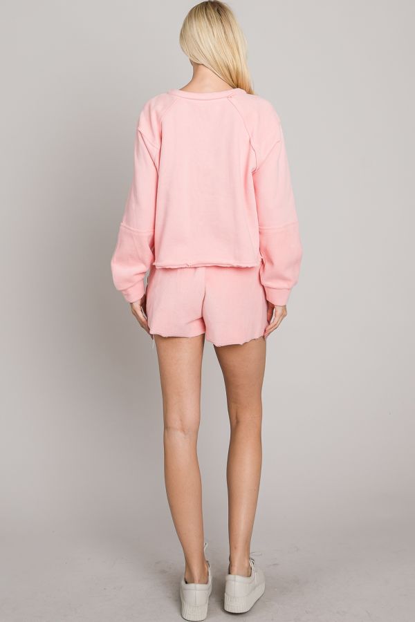 Bubble Gum Cropped Sweater