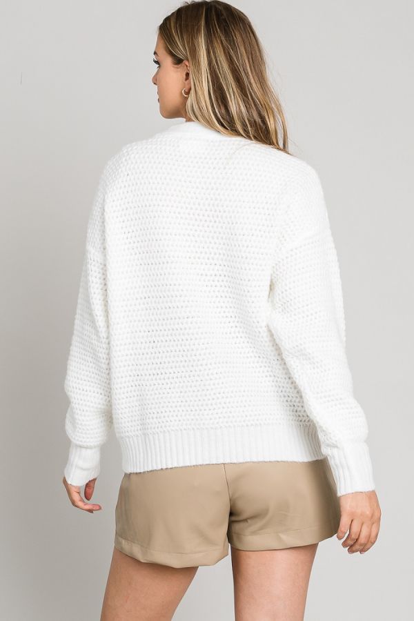 Cloud Button Front Cardigan