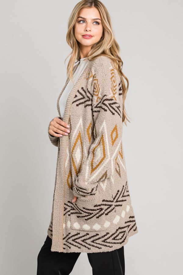 Cloud Geometric Cardigan