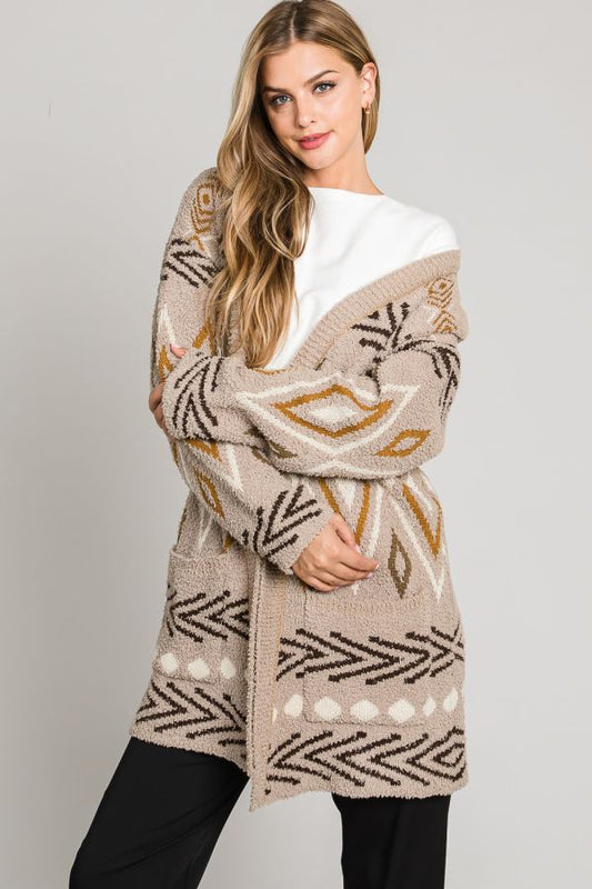 Cloud Geometric Cardigan