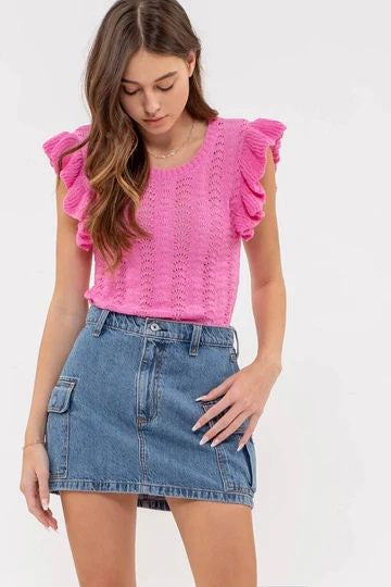 CROCHET KNIT TOP