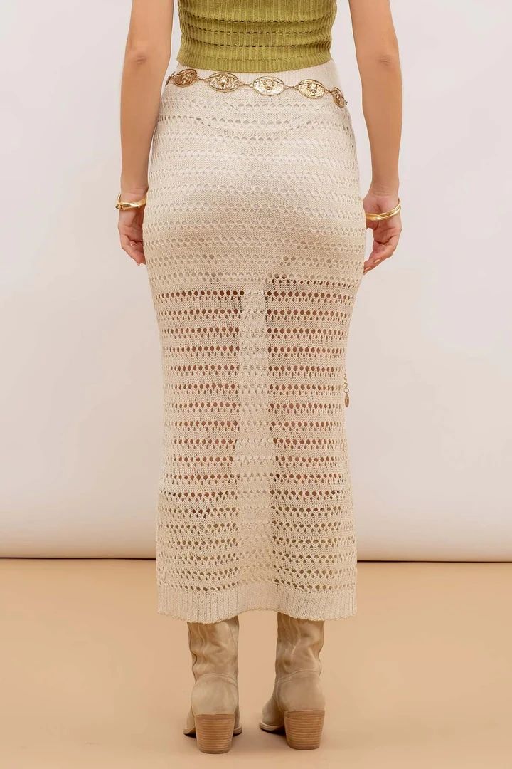 CROCHET MIDI SKIRT