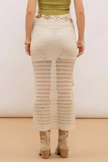 CROCHET MIDI SKIRT