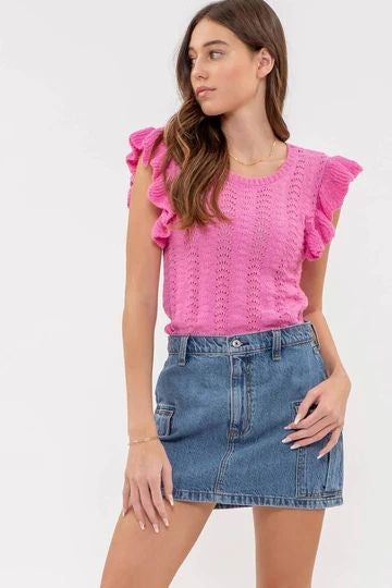 CROCHET KNIT TOP