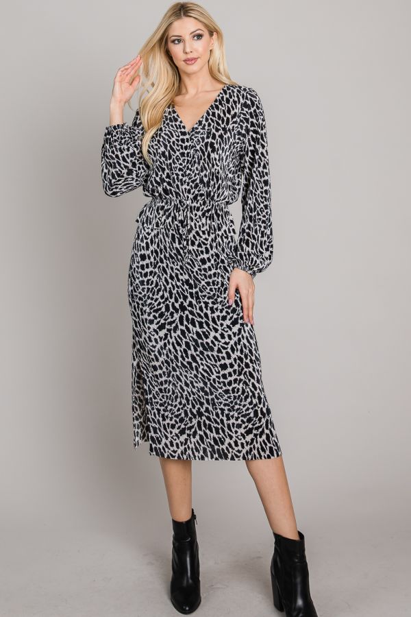 Leopard Print Midi Skirt