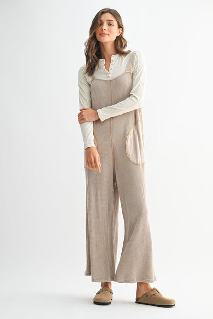 Mineral Wash Waffle Jumpsuit