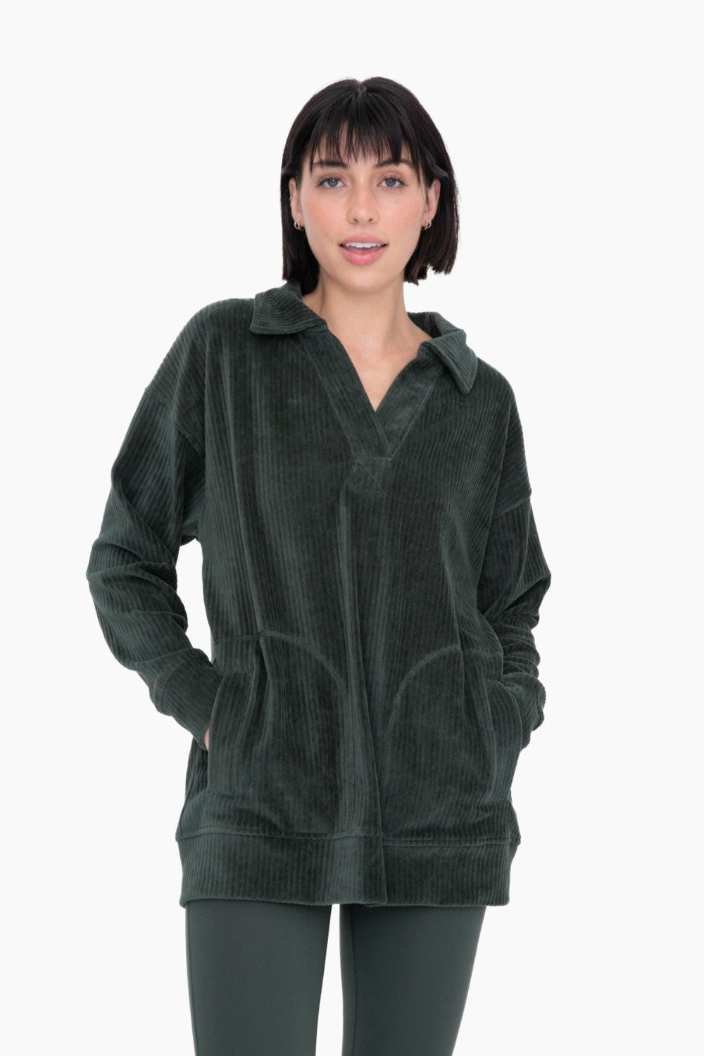 Collared Corduroy Pullover