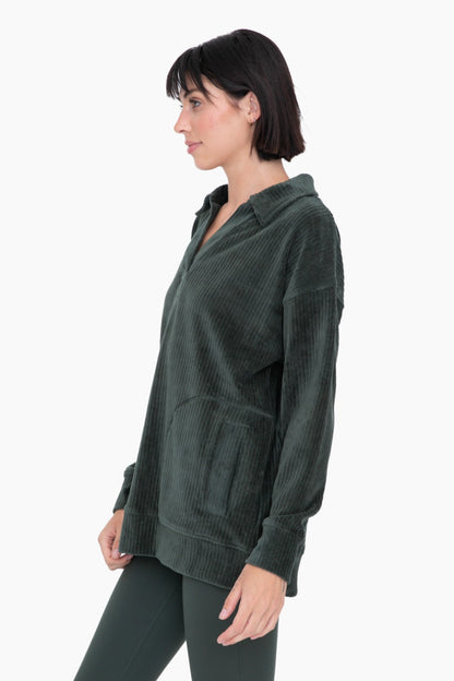 Collared Corduroy Pullover