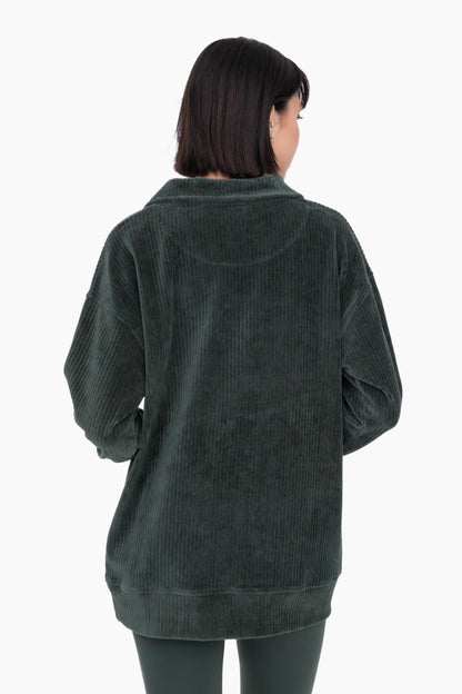 Collared Corduroy Pullover