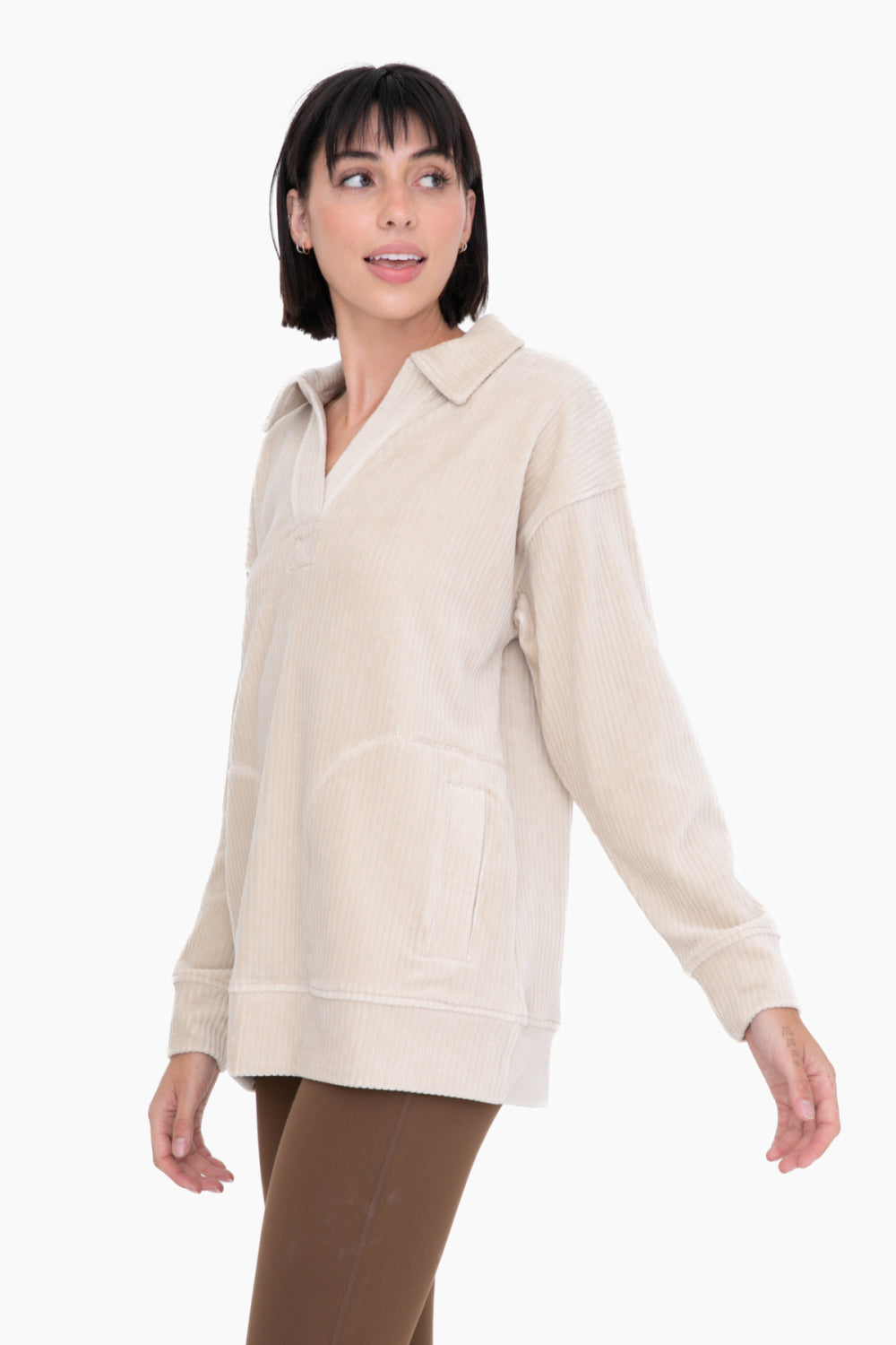 Collared Corduroy Pullover