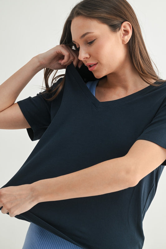 Pima Cotton V-Neck Tee