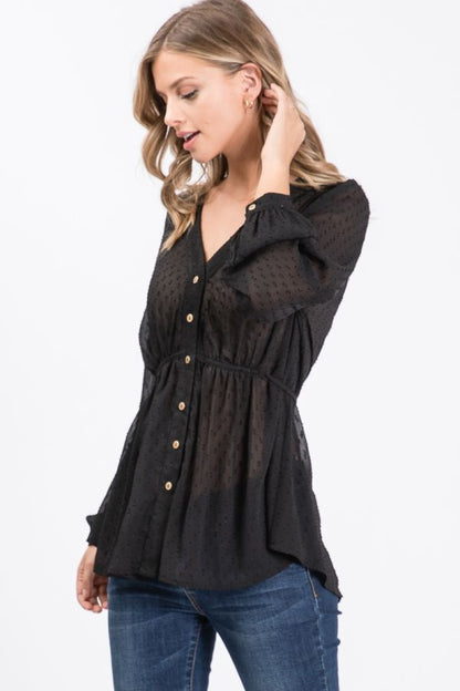 Swiss Dot Blouse